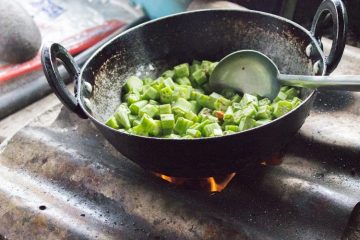 fried bhindi okra curry fiji indian recipe